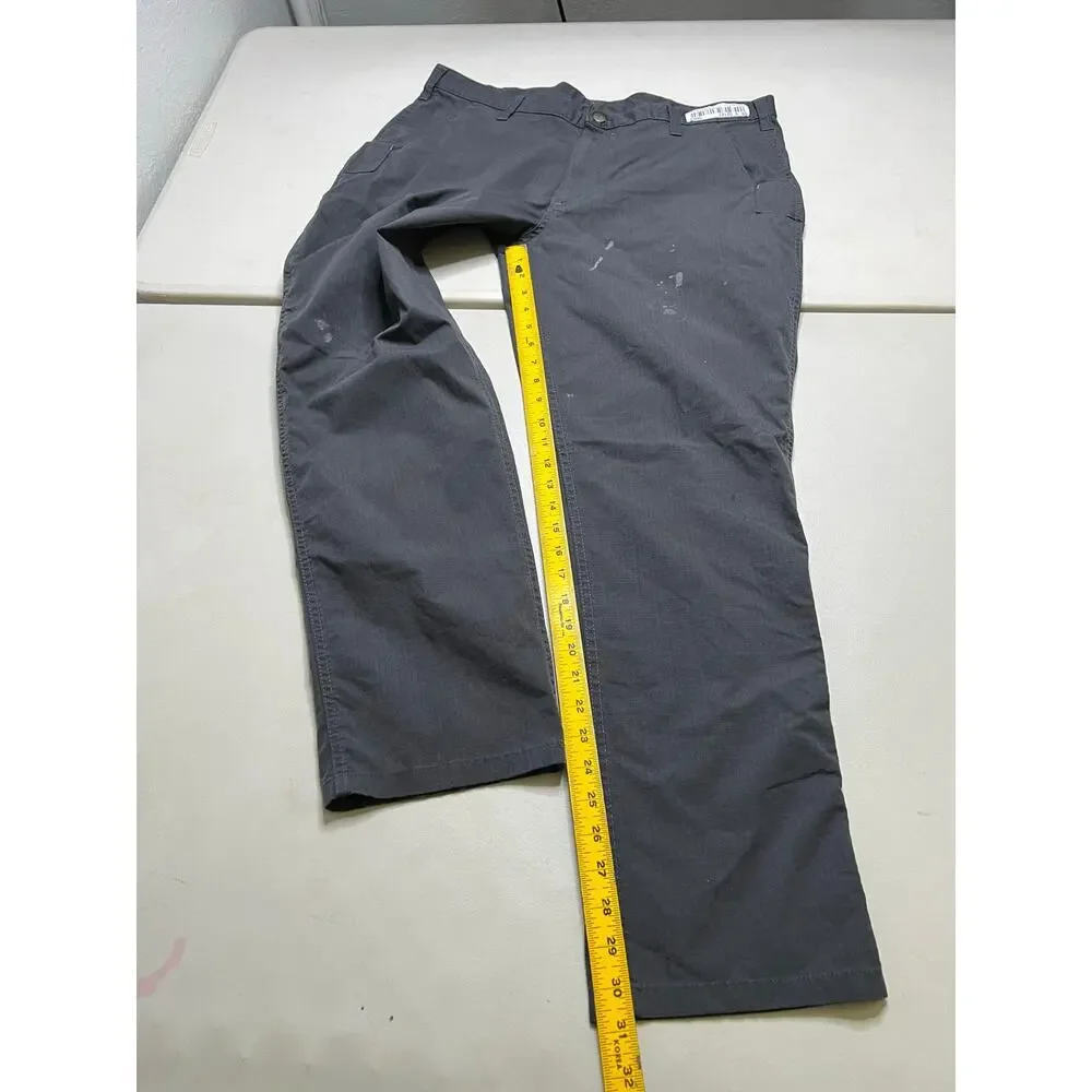 Carhartt Relaxed Fit Canvas Gray Men 38x32 Work Pants Y2K Casual utility distres